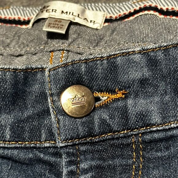 Peter Millar Jeans Mens 38x28‎ Blue Denim Medium Wash Straight Leg - Picture 9 of 13